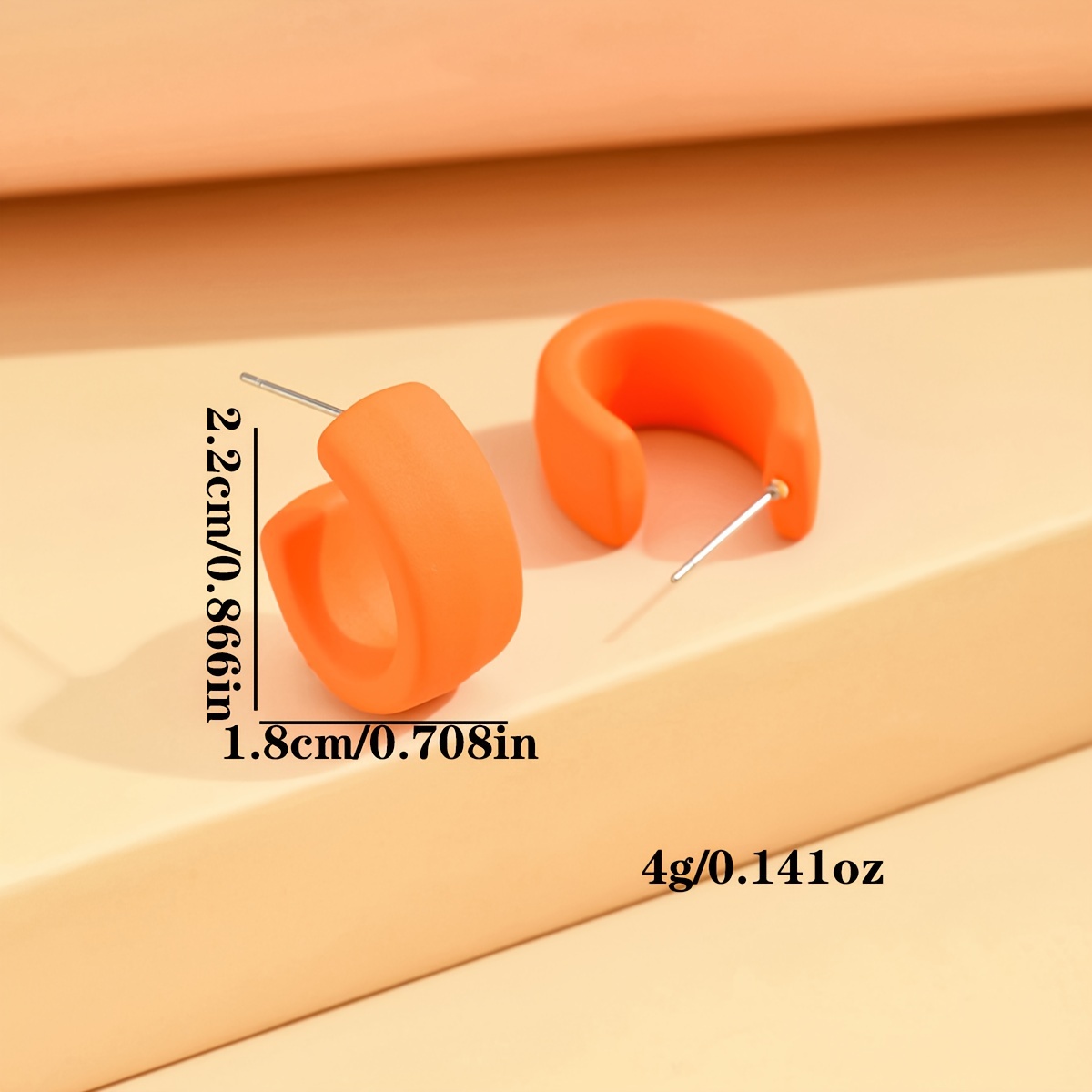 Acrylic Hoop Earrings Stainless Steel Ear Drops - Casual Wear